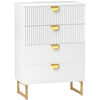 HOMCOM Elegant Chest of Four Drawers - White