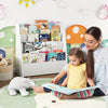 4-Tier Kids Bookshelf with Deep Compartments for Kids Bedroom-White
