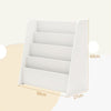 4-Tier Kids Bookshelf with Deep Compartments for Kids Bedroom-White