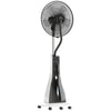 HOMCOM Pedestal Fan with Water Mist Spray, Spray Misting Fan with 75Â° Oscillation, Remote Control, Tilt Head, 3 Speeds, 3 Modes, 3 Mist, 3L Water Tank, Wheels, for Home, 125 cm