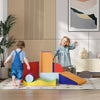 HOMCOM 7 Piece Soft Soft Play Set for Toddlers 1-3 Years, Blue
