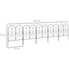 Outsunny Set of Five Decorative Heart Metal Fence Panels - Black