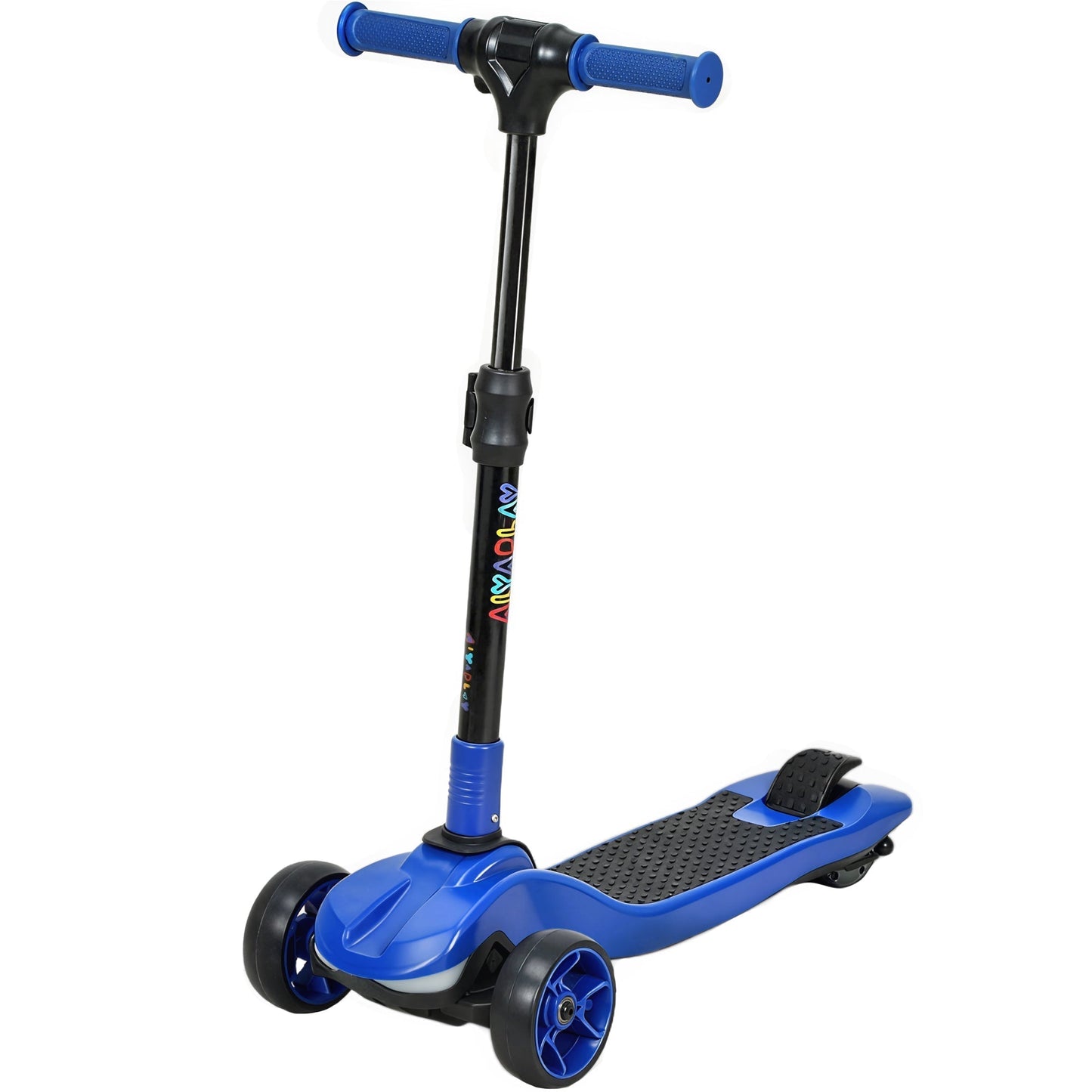 AIYAPLAY Three-Wheel Foldable Electric Scooter for Kids Aged 6-10 Years, Blue