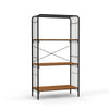 4-Tier Bookshelf Open-Back Storage Shelf with Metal Frame