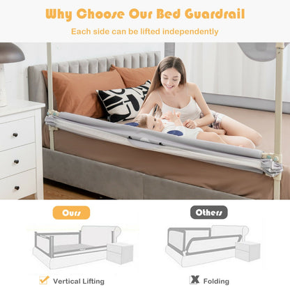 142/175CM Toddler Infant Security Guardrail with Double Lock-Size 2
