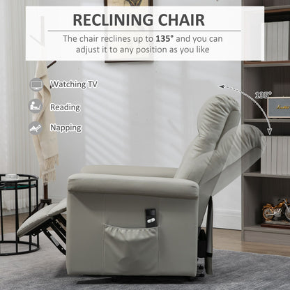 HOMCOM Power Lift Chair Armchair in Grey