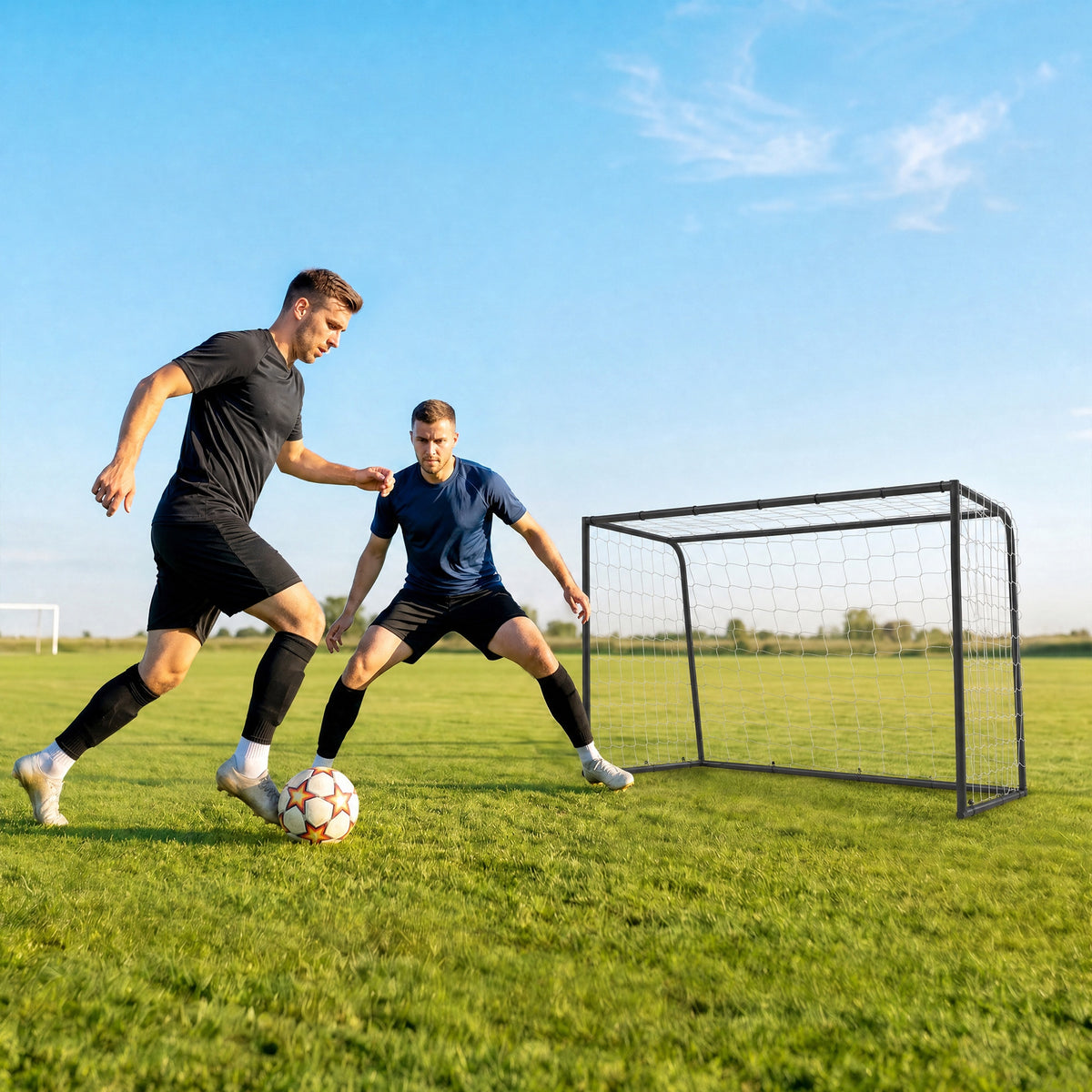 SPORTNOW Football Goal in Black