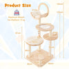 4-in-1 Large Wooden Cat Tower with Space Capsule Nest and Sisal Scratching Posts