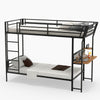 Bunk Bed with Desk Loft Bed with Wooden Tabletop and Shelf