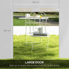Outsunny Gazebo Side Panels, 2 Pack Sides Replacement, for 3x3(m) or 3x6m Pop Up Gazebo, with Windows and Doors, White
