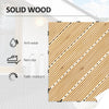 Outsunny 27 Pcs Wooden Interlocking Decking Tiles, 30 x 30 cm Anti-slip Outdoor Flooring Tiles, 0.81√£≈Ω¬° per Pack, All Weather Use for Patio, Balcony, Terrace, Hot Tub, Yellow