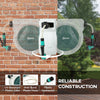 Outsunny Retractable Hose Reel Wall Mounted, 30+2m Garden Hose Pipe Reel with Lock, Auto Rewind, 7 in 1 Spray Nozzle, Includes Wall Fixings, 180 Swivel, Outdoor Watering, Grey