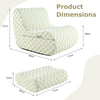 Bean Bag Chair with Ottoman Accent Lazy Sofa Chair Set-Green