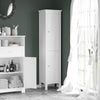 kleankin Tall Bathroom Storage Unit, Slim Bathroom Cabinet with Adjustable Shelves and Double Door, White