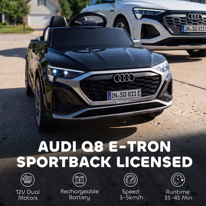 AIYAPLAY Sportback Licensed Ride on Car in Black