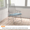 Outsunny Set of 6 Chair Cushion Seat Pads Dining Chair w/ Straps, Indoor Outdoor Removable Tie On Garden Patio, Light Grey