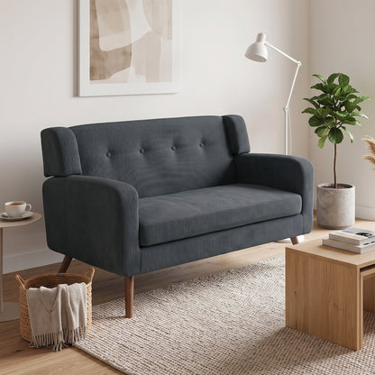 HOMCOM 2 Seater Sofa in Dark Grey