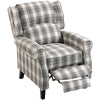 HOMCOM 160Â° Reclining Armchair, with Footrest - Grey and White