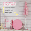 AIYAPLAY Kids Patio Table and Chair Set, Kids Garden Furniture with Umbrella, 4-Piece Bistro Set for Garden, Pink
