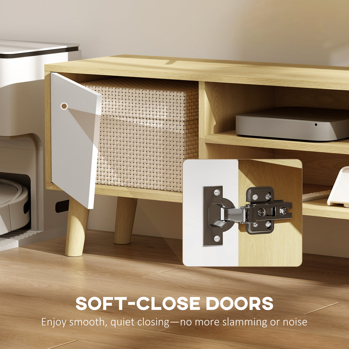 HOMCOM Scandinavian-Style TV Cabinet