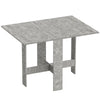 HOMCOM Folding Dining Table, Space-Saving Drop Leaf Kitchen Table for 4-6 People Grey