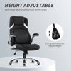 Vinsetto Linen-Look Office Chair, with Adjustable Height and Tension - Black