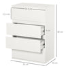 HOMCOM Chest of Drawers, 4-Drawer Storage Cabinets, Modern Dresser, Storage Drawer Unit for Bedroom