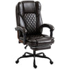 HOMCOM Executive Home Office Chair Reclining Function Footrest Computer Desk Chair High Back, Brown