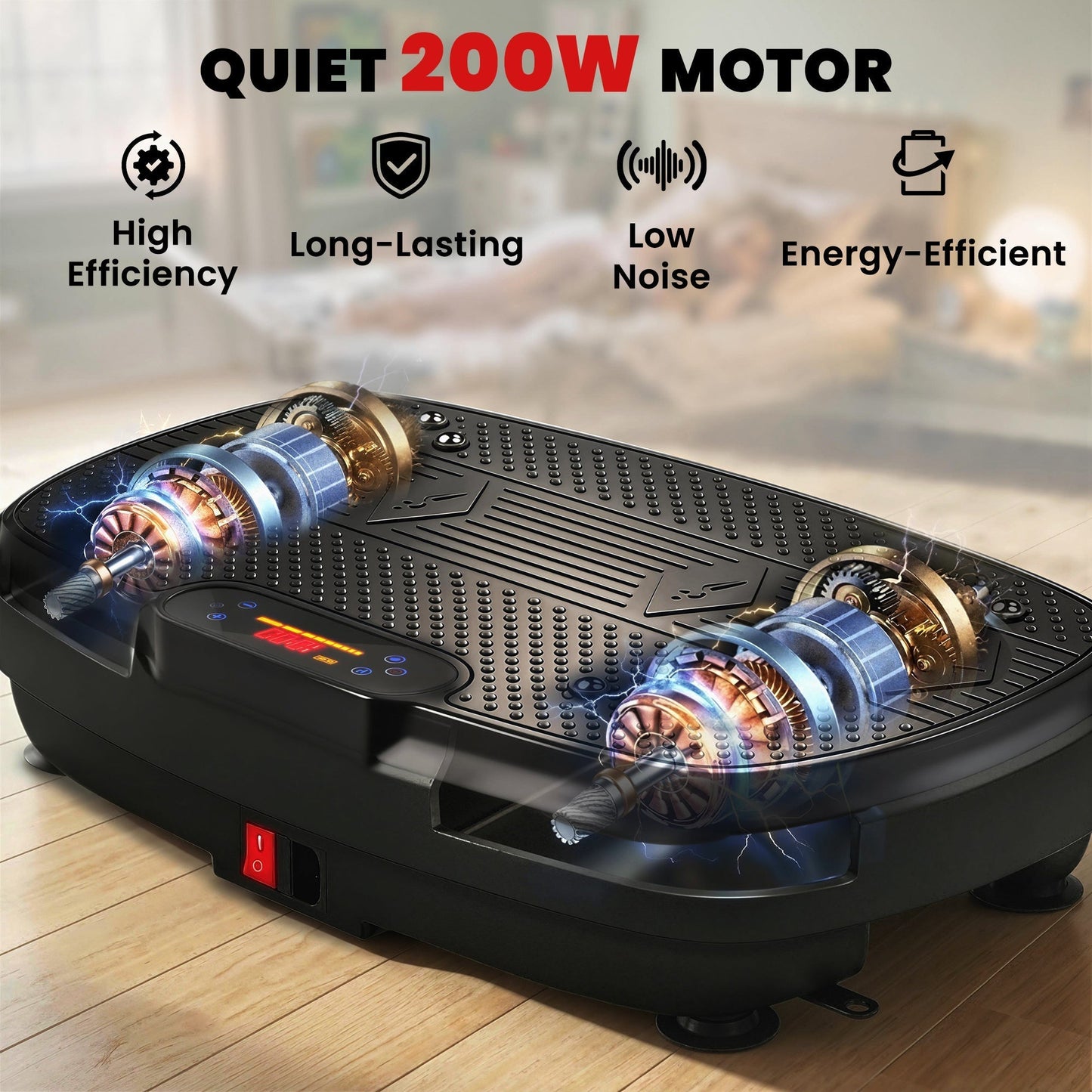 SPORTNOW Vibration Plate Exercise Machine with 120 Speed Levels, 5 Programs, Quiet Vibrating Plate with Resistance Bands