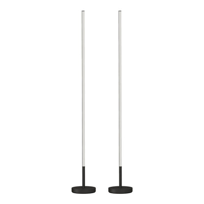 HOMCOM Corner Lamp Set of 2, 1450 lm LED Floor Lamp w/ 3-Level Brightness, Foot Switch, 3000K, Minimalist Corner Light, Black