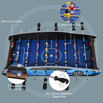 HOMCOM 29 Inch Mini Tabletop Football Foosball Gaming Table Play Fun Game Toy 74.5L x 36.1W x 12H CM