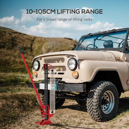 رافعة المزرعة HOMCOM بقوة 3 طن، رافعة رفع عالية 48 بوصة للجرارات والشاحنات 4x4 الرافعة الزراعية، أحمر