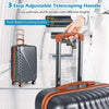 Large/Medium/Small Carry on Suitcase Sets with Premium Wheels and TSA Approved Lock-Grey