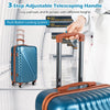 Large/Medium/Small Carry on Suitcase Sets with Premium Wheels and TSA Approved Lock-Blue