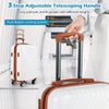 Large/Medium/Small Carry on Suitcase Sets with Premium Wheels and TSA Approved Lock-White