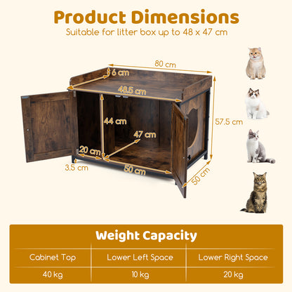 Diagram showing the dimensions and weight capacity of the cat furniture enclosure