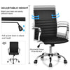 Height Adjustable Rolling High-Back Executive Chair for Home Office-Black