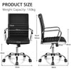 Height Adjustable Rolling High-Back Executive Chair for Home Office-Black
