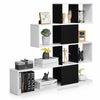 5-Tier Display and Storage Bookshelf for Home and Office-Black and White