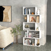 Geometric S-Shaped Bookcase with Anti-Toppling Device for Living Room Home Office-White