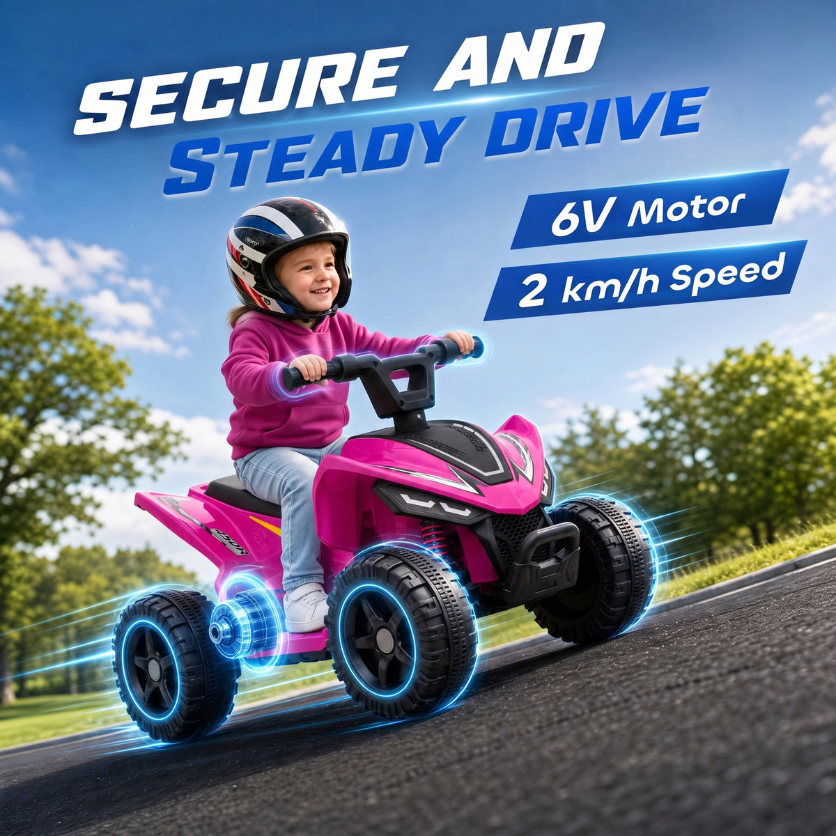 AIYAPLAY 6V Battery Powered Kids ATV
