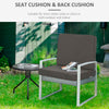 Outsunny 2-Piece Garden Seat and Back Cushion Set, Replacement Cushions for Outdoor Furniture with Seat Cushion and Back Cushion, Dark Grey