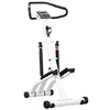 SPORTNOW Stepper Machine for Home, Foldable Stair Stepper with 12-Level Hydraulic Resistance, Stair Climber with LCD Monitor, Heart Rate Sensor and Drink Holder, White and Black