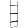 SPORTNOW Galvanised Steel Trampoline Ladder, 2 Steps/3 Steps Outdoor Trampoline Accessories for 6ft, 8ft, 10ft, 12ft, 13ft, 14ft, 16ft Trampoline, 97L x 32Wcm, Silver Tone