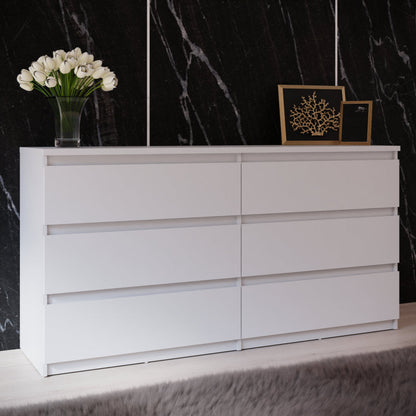 Chelsea 154cm 6 Drawer Chest (CHLK261) in White