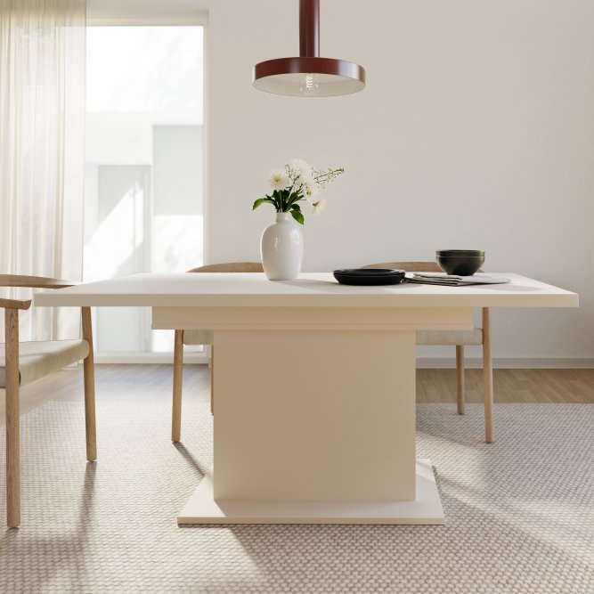 Chikuma Extending Dining Table 160cm in Sand
