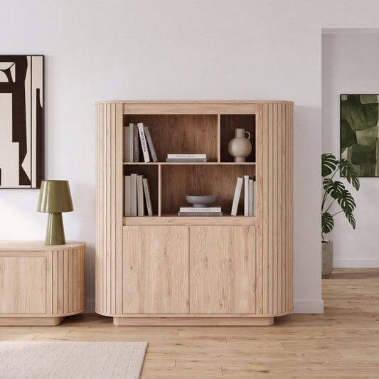 Chikuma Highboard Cabinet 162cm (CHKR621) in Wild Natural Oak