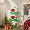 Christmas Plant Stand 3-Tier Tree-Shaped Side Table-Green