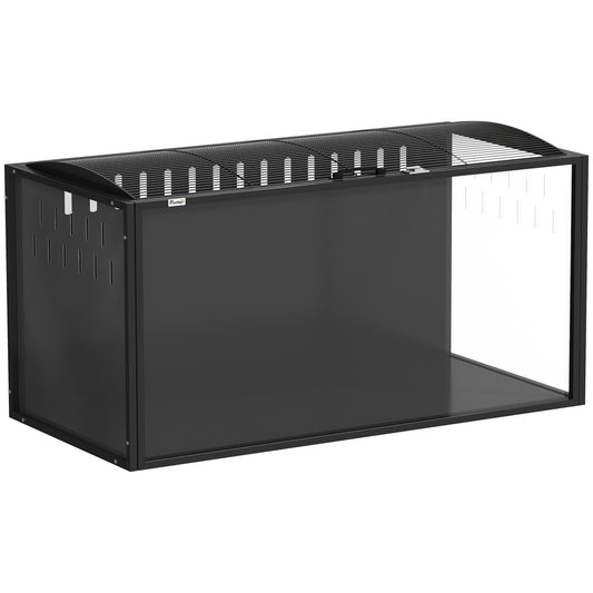 PawHut Hamster Cage Steel Chewproof with Openable Top in Black