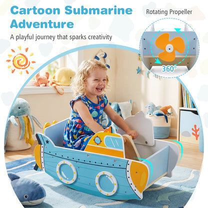 The climbing frame with an inset graphic showing the rotating propeller feature